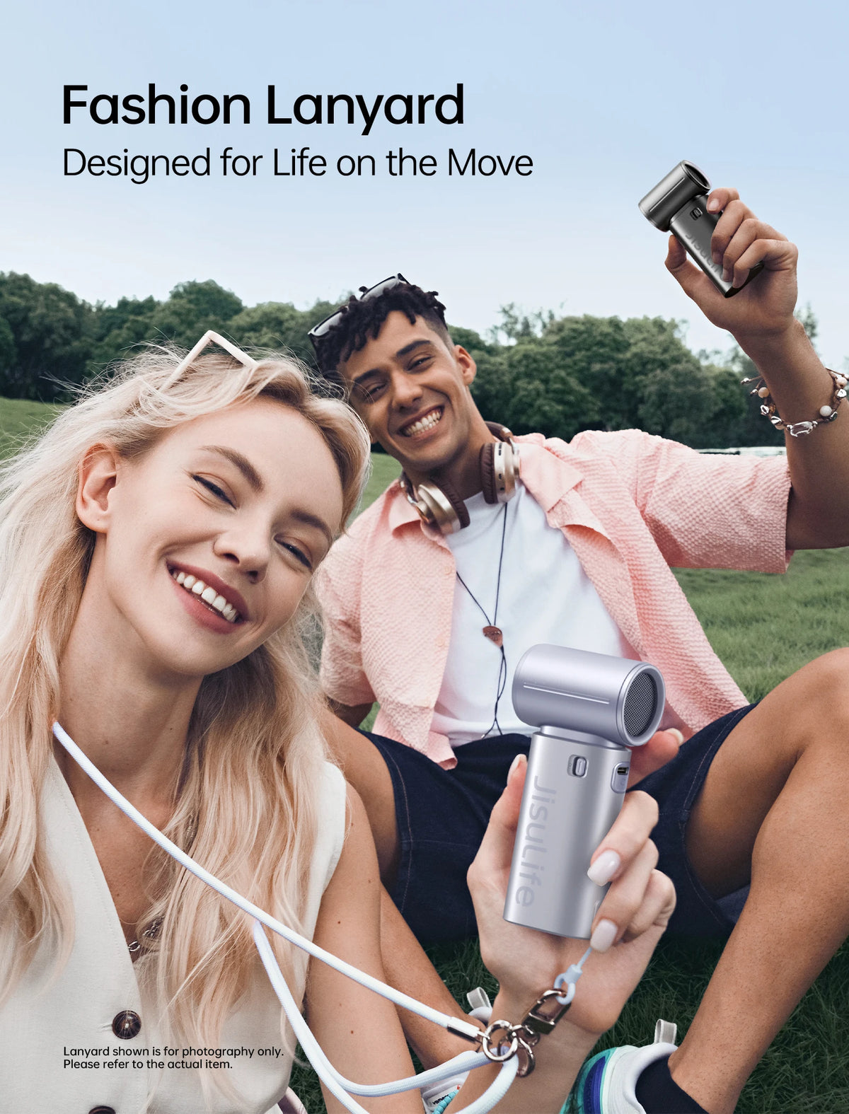 JISULIFE Portable Handheld Fan, Turbo Power High Speed Air, 5000mAh Rechargeable, Mini Pocket Design, Personal Fan for Travel