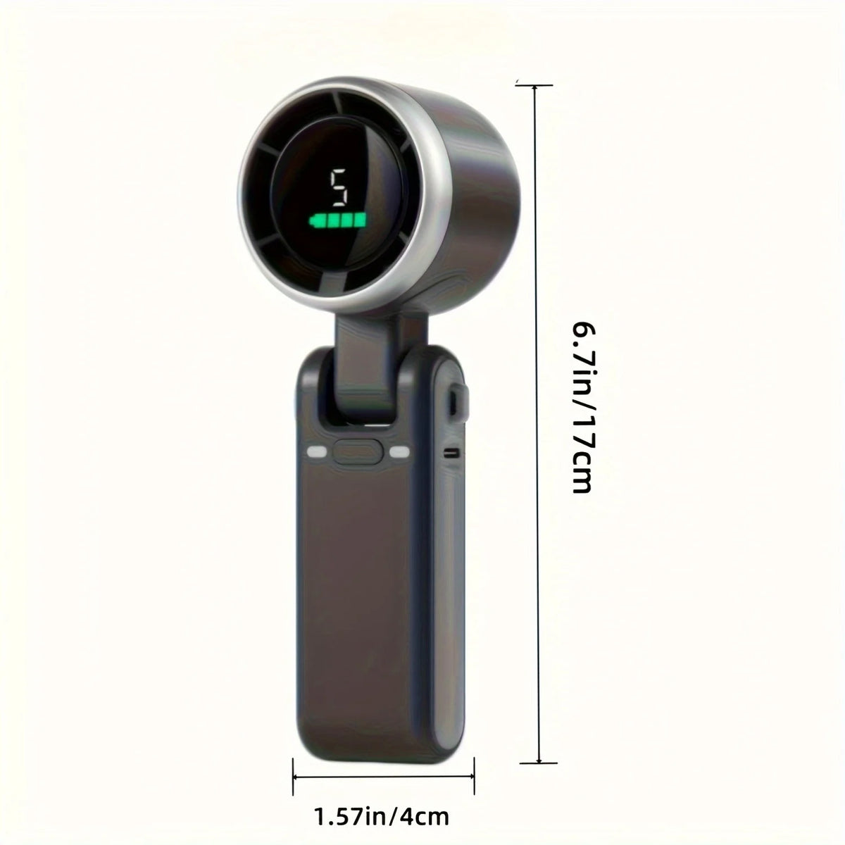Handheld Fan Portable Foldable USB Rechargeable, Ultra Quiet 5-speed Adjustable, 1200mAh Battery (10 Hours Running Time)